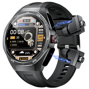 <span class=keywords><strong>Reloj</strong></span> <span class=keywords><strong>Inteligente</strong></span> con Pantalla AMOLED GT97 de 1.53 Pulgadas, 2 en 1, Correa de Cuero, Monitor de Sueño, Despertador, Resistente al Agua IP67, el Más Popular - Product Image 1