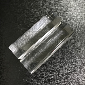Lucite Slotted Pequeno Bloco De Titular Do Cartão Do Suporte Do Sinal De Mesa De Casamento Base De Sinal Acrílico Claro - Product Image 1