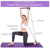 Barre de Pilates bande de résistance Portable Yoga Pilates bâton 8 forme poitrine rallye tirer corde barre de tonification musculaire maison