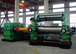 Open Two-Roll Mixing Mill For Rubber Equipped With Stock Blender