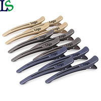 Vente en gros Barbier Canard Bec de Bec de Canard Pinces à Cheveux en Plastique Pinces à Maquillage Épingles à Cheveux pour Femme Salon Pinces à Cheveux