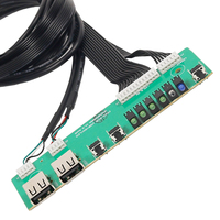 Câble USB pour panneau frontal, double USB 2.0 / Alimentation / Réinitialisation / Interrupteur UID avec 6 LED, câble d'extension, carte PCB pour boîtier PC