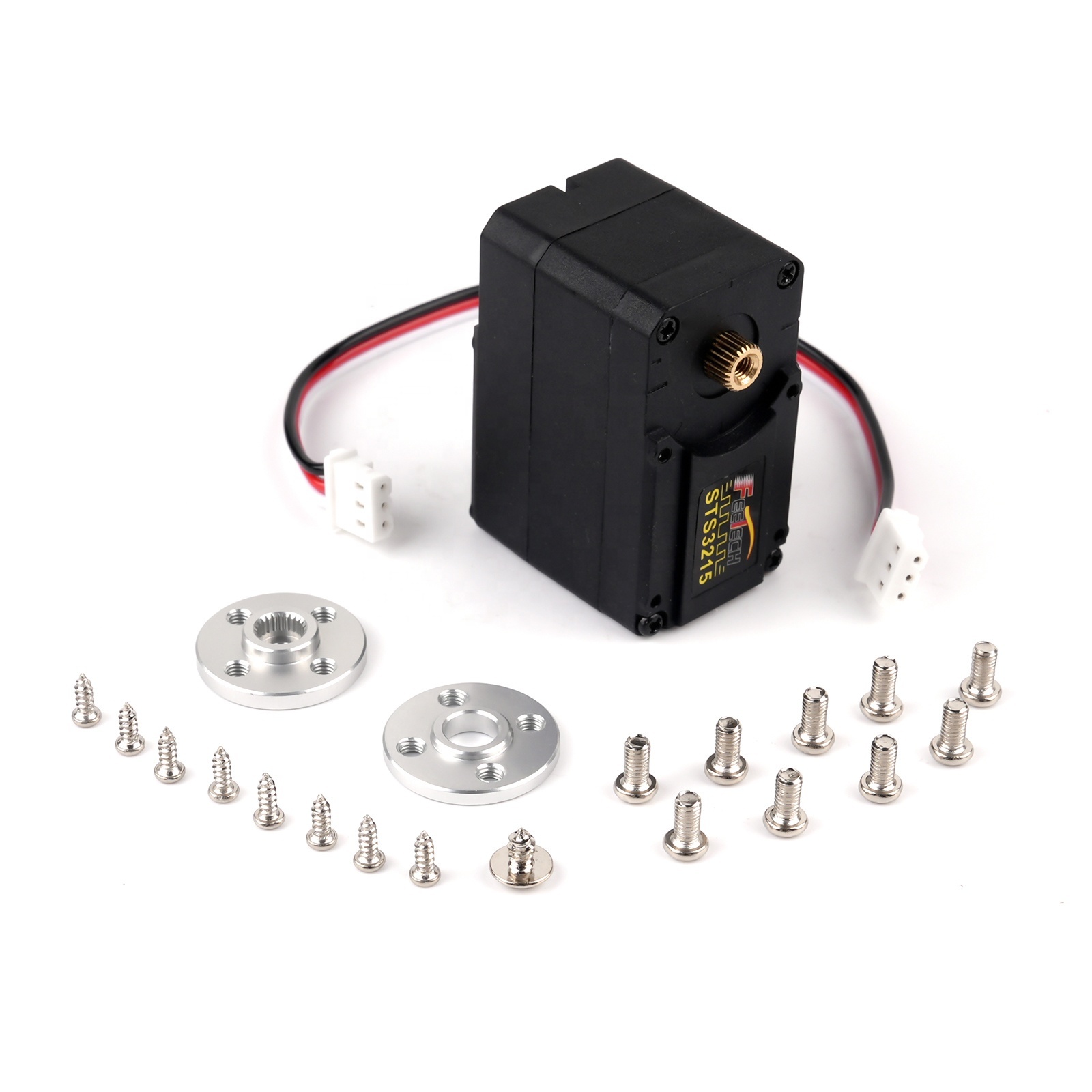 DIYmall Servo encodeur magnétique STS3215 7,4 V 19 kg 360 degrés en métal double axe TTL bus série servo + support en métal pour robot DIYmall Servo encodeur magnétique STS3215 7,4 V 19 kg 360 degrés en métal double axe TTL bus série servo + support en métal pour robot