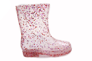 Children Pvc Transparent Half Color Change Glitter Rain Boots Gumboots <strong>Rainboots</strong> for Kids - Product Image 3
