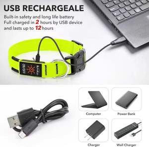LED <b>Dog</b> Collar, <b>Light</b> Up <b>Dog</b> Collar Rechargeable Glow in Dark Pet Collar - Product Image 3