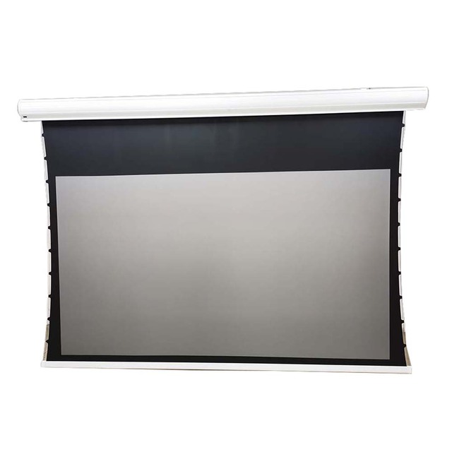 XJK 135'' Inch Motorized Tab Tensioned ALR Projection Screen Long Throw Projector Screen for Home Theater Aluminum Alloy case