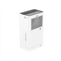 Déshumidificateur à compresseur 12L pour usage domestique, avec minuterie 24h, dégivrage automatique, connexion Wi-Fi, fonction ions négatifs et réservoir d'eau amovible