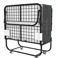 Lit pliant simple en tube de fer, moderne et extensible, pour chambre, hôtel, salon, vente en gros d'usine, garantie 5 ans