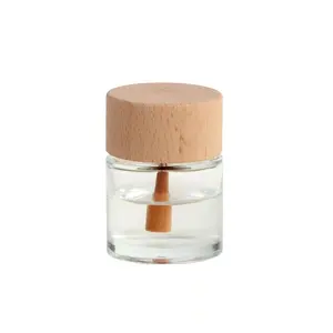 Su misura 50ML 100ML 150ML 200ML auto reed diffusore deodorante per ambienti con coperchi in legno