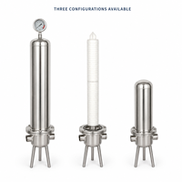 Boîtier de filtre industriel à cartouche unique en acier inoxydable 304 avec pince à ouverture rapide pour la filtration des liquides de processus