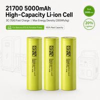 Batterie liquide durable 21700 40P 50E 4000mAh 5000mAh 10C 3C 3.7V 1000 cycles sûre LiMn2O4 pour voiturettes de golf, robots aspirateurs, jouets