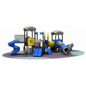 Luxury Kids Outdoor Playground Climbing <b>Plastic</b> <b>Slide</b> New Design Metal Theme Park for School and Public Use - Product Image 6