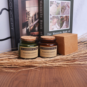 Scented Candle <b>Soy</b> <b>Wax</b> Glass Jar Minimalist Design Christmas Gift Floral Plant Fragrance - Product Image 2