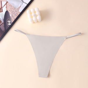 Tanga de Tiras Finas Estilo Europeo Americano, Ropa Interior Transpirable de Talle Bajo, Tanga de Seda Helada Tipo T para Uso Diario, Nuevo Estilo de Verano - Product Image 5