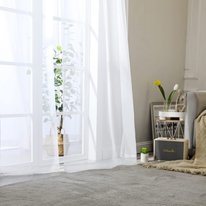 <span class=keywords><strong>Rideau</strong></span> en tulle uni moderne avec cache-tringle transparent pour chambre, cuisine, salon <span class=keywords><strong>et</strong></span> fenêtre de cour - Product Image 4