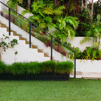 Gazon artificiel durable et écologique pour l'aménagement paysager intérieur/extérieur, tapis de gazon vert, pelouse artificielle pour patio, allée de jardin, emboîtable