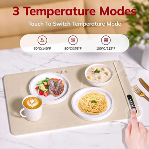 Plateau chauffant pliable avec contrôle de température réglable pour aliments, chauffe-plat rapide, dessous de plat chauffant – Vente en gros - Product Image 6