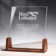 Trofeo de <span class=keywords><strong>Cristal</strong></span> Rectangular con Base de Madera Pulida con Impresión UV, Tema de Cine y Televisión - Product Image 5