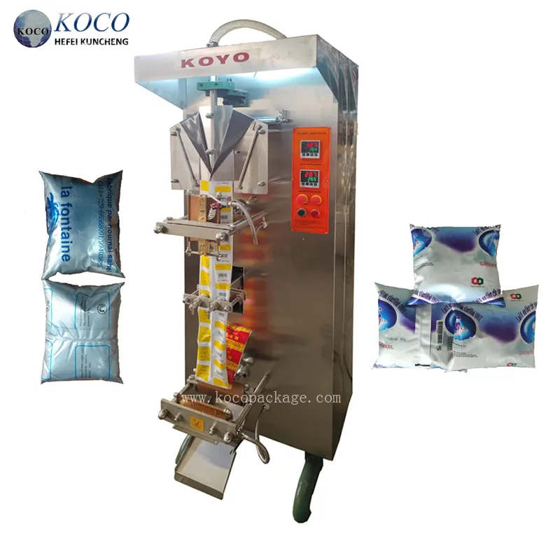 Máquina de embolsado de agua de la marca KOYO para bolsas de agua potable pura El funcionamiento completamente automático es simple