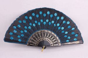 Éventail pliant en plastique avec motifs de dragon brodés chinois orientaux, différentes couleurs, pour fournitures promotionnelles de fête - Product Image 4