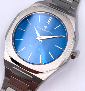 Reloj de pulsera de cristal de zafiro resistente al agua movimiento Miyota ultrafino de cuarzo de 40mm de acero inoxidable 316L de lujo para hombre OEM - Product Image 5