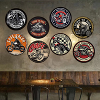 Letrero Metálico con Temática de Motocicleta, Estilo Retro, Full Throttle, Born to Ride, Decoración de Pared para Cuarto de Hombre, Garaje, Bar, Amantes de las Motos