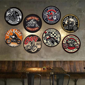 Plaque Métallique Thème <span class=keywords><strong>Moto</strong></span> Rétro « Full Throttle Born to Ride » – Décoration Murale pour Caverne du Homme, <span class=keywords><strong>Garage</strong></span>, Bar, Amateurs de <span class=keywords><strong>Moto</strong></span> - Product Image 2