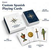 Jeu de cartes espagnoles personnalisées avec logo, 48 cartes, en papier couché mat, idéal pour les cadeaux de voyage et les événements d'entreprise