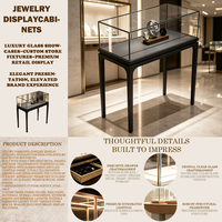 Support d'affichage minimaliste en verre trempé pour bijoux et montres, vitrine haut de gamme pour les boutiques de bijoux et de montres de luxe
