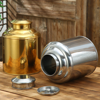 Zhenneng Factory Wholesale 1500g Coffee Sugar Tea Caddy Stainless Steel Tea Jar for Loose Tea With Double Lid