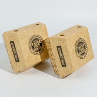 Boîtes à Hamburger Personnalisées en Carton Kraft avec Logo, Revêtement PE Qualité Alimentaire, Étanche, Portable, Recyclable, Écologique pour Cafés, Food Trucks, Sushi