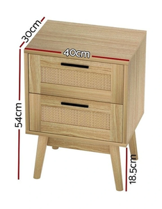 Unique Handmade Solid Wood Nightstand with 2 Large Storage Drawers Luxury Bedroom Furniture for Home Living Room and Guest Room - Product Image 3