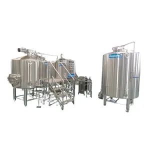 1000L 3 vessels brewhouse beer brewing equipment steam heated brew house and fermenter