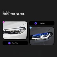 Phares améliorés G30 G38 pour BMW Série 5 2018-2020 525i 530i à M5 Thunder Head Lamp DRL Dual Blue Eyebrow LED Front Lights