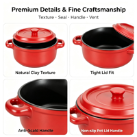 Marmite à soupe en céramique antiadhésive légère compatible avec les cuisinières à gaz, résistante à la chaleur, fabriquée en Petalite importé à haute température