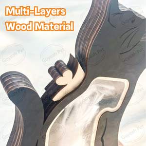 Belle boîte à souvenirs en fourrure pour animaux de compagnie mémorial épais matériel en bois plaque de rangement en poils de chat avec prise - Product Image 6