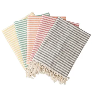 Fashion Turkey Style Velvet Beach Towel Solid Colors,Stripe Bath Towels Summer Quick Dry Customizable Embroidery Bath Towel/