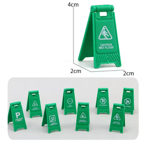 Panneau d'avertissement miniature en forme de A <span class=keywords><strong>pour</strong></span> jouets d'enfants, accessoires de photographie, jeux de blocages routiers - Product Image 3