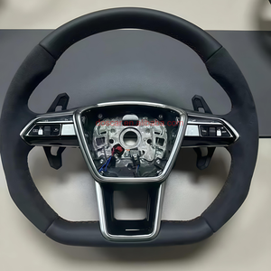 Volant <span class=keywords><strong>rouge</strong></span> en cuir lisse perforé Offre Spéciale d'usine pour <span class=keywords><strong>Audi</strong></span> A3 A4 A5 Q7 Q8 <span class=keywords><strong>TT</strong></span> R8 B9 volant DOS - Product Image 6