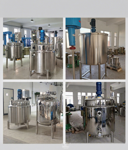 Réservoir de mélange pour chauffage et refroidissement |   Récipient en acier inoxydable à double enveloppe avec homogénéisateur et agitateur pour l'industrie alimentaire, des boissons et <span class=keywords><strong>chimique</strong></span> - Product Image 4