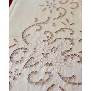 Mantel de Lino Amarillo Claro para Bodas con Calado y 12 Servilletas, Diseño Rectangular/Cuadrado a Rayas para Comedor de Hoteles - Product Image 6