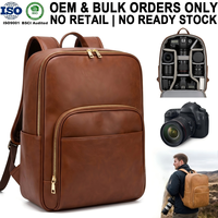 Sac pour appareil photo reflex numérique en cuir microfibre vegan résistant à l'eau, OEM ODM, étiquette privée, logo personnalisé, fabricant sur mesure