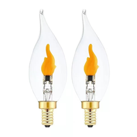 Bombillas LED con Efecto de Llama AC110V 220V E12 E14 E26 E27, Bombillas con Efecto de Llama Parpadeante, Efecto de Fuego Más Realista, Lámparas de Vela Candelabro