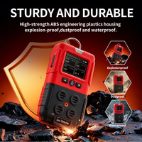 Détecteur de gaz portable alimenté par batterie, multi-gaz méthane GPL C2H2 H2 CL2 NO2 SO2 NH3 CO2 PH3 CO H2S O2 LEL
