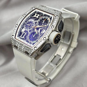 72-01 Style Titanium Tonneau Case High-Quality Men's High-end Business Social Flyback <b>Chronograph</b> <b>Automatic</b> Mechanical Watch - Product Image 2
