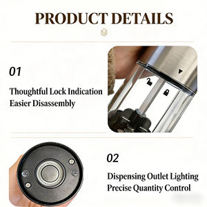 Molino de Especias de Metal SS con Certificación ROHS y CE, Grosor de Molienda Ajustable, Molinillo Eléctrico de <span class=keywords><strong>Sal</strong></span> y Pimienta Tipo-C con Núcleo de Cerámica - Product Image 3