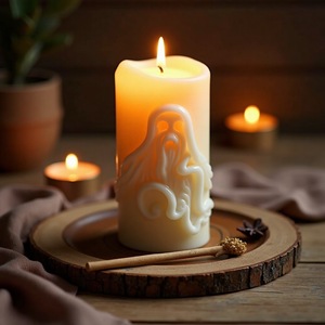 Customizable 3D Silicone <b>Mold</b> For Halloween DIY <b>Candle</b> Making Kits Transparent Rectangle Shape - Product Image 4