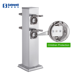 Colonna di potenza esterna in acciaio inox 201 per Bbq Ip44 presa impermeabile Outdoor con Base e copertura - Product Image 4