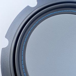 Altavoz para coche de 8 pulgadas, cono de altavoz gris oscuro, borde de goma de papel con costura de color azul - Product Image 6