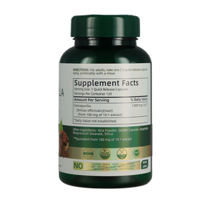 Suplemen Akar <span class=keywords><strong>Sarsaparilla</strong></span> Organik Non GMO Bebas Gluten Antioksidan dan Pendukung Kesehatan Sendi 1000mg Suplemen Akar <span class=keywords><strong>Sarsaparilla</strong></span> - Product Image 4